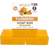 Natural Turmeric Soap Bar for Face & Body – Turmeric Skin Brightening Soap for Dark Spots, Intimate Areas, Underarms – Face Wash Reduces Acne, Fades Scars & Cleanses Skin – 5oz Bars