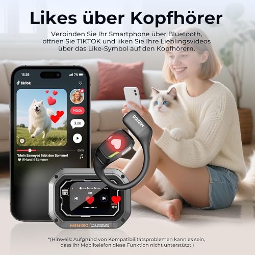 MINISO M98 AI Traducteur, casque 3 en 1 en temps réel avec application, casque de traduction 134 langues avec écran tactile LCD, écouteurs pour apprentissage, voyage, affaires - 4