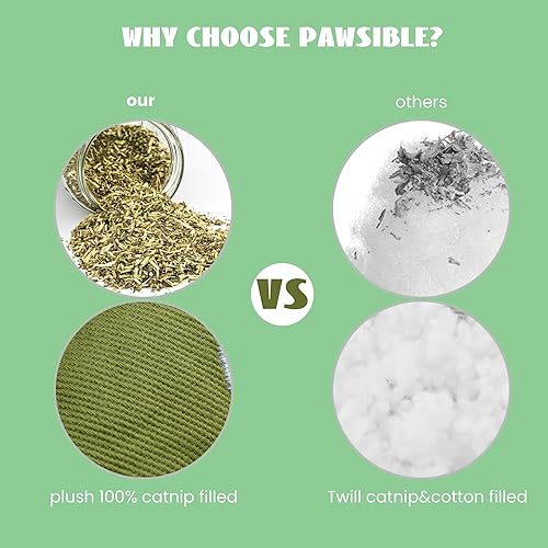 Miniatura 2 de Paquete de 3 juguetes de hierba gatera para gatos de interior, juguetes interactivos para gatos llenos de hierba gatera 100% orgánica, juguetes