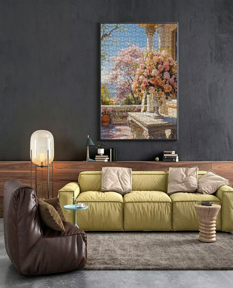 Puzzle 3000 elementów, krajobraz kwiatowy puzzle dla dorosłych 3000, niemożliwe klasyczne układanki, drewniane układanki, gra rodzinna, do gry edukacyjnej wyzwanie zabawki, dekoracja ścienna prezent
