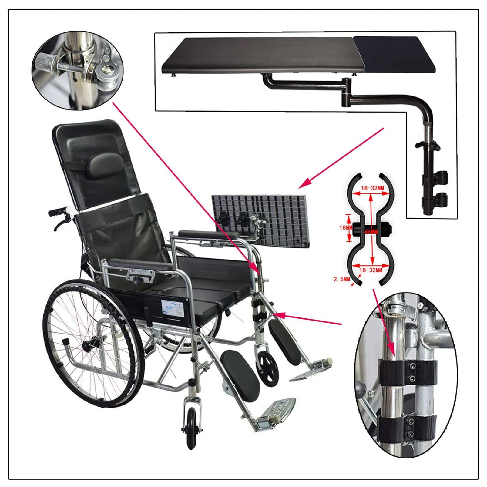 Amazon.co.jp: 車椅子ダイニングテーブルラップトップテーブル、昇降