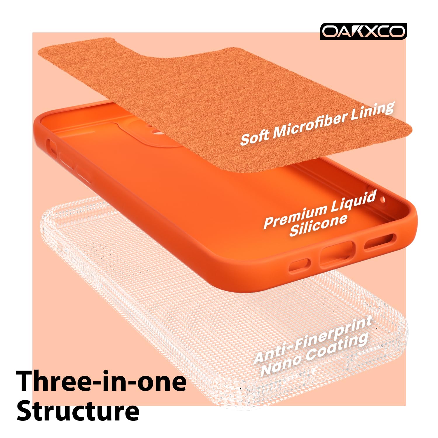 oakxco for iPhone 16 Pro Max Case Liquid Silicone, Soft Rubber Gel Elegant Aesthetic Basic Simple Cover, Cute Thin Slim TPU Matte Solid Color Plain Smooth Case for Women Girl, Light Pink — view 1608
