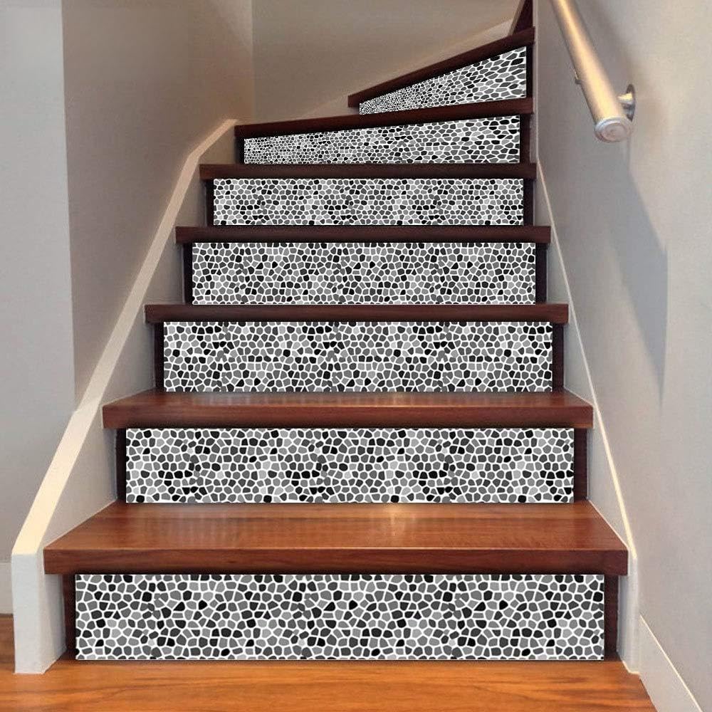 DINGXUEMEIDXM Creative 6 PCS DIY Creative Ceramic Tile Stairs Sticker Home Decoration, Size: 18 * 100cm