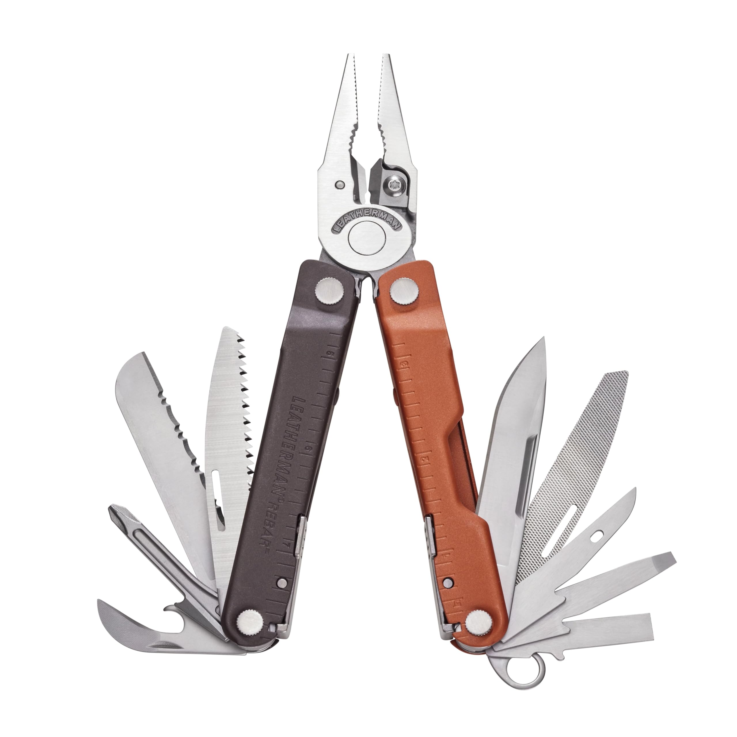 Leatherman Rebar Multitool, Stal Nierdzewna, Przepalona Czerwień | 17 Narzędzi do DIY i na Kemping