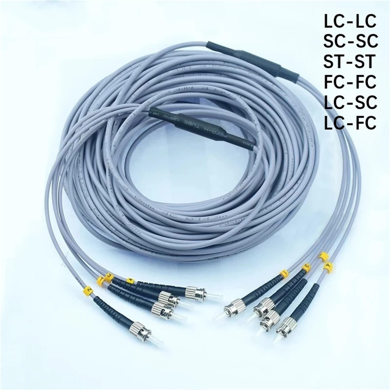 Cordon de raccordement à Fibre Optique blindé 4 conducteurs 150-300 m(150m E2000-E2000 OM2)