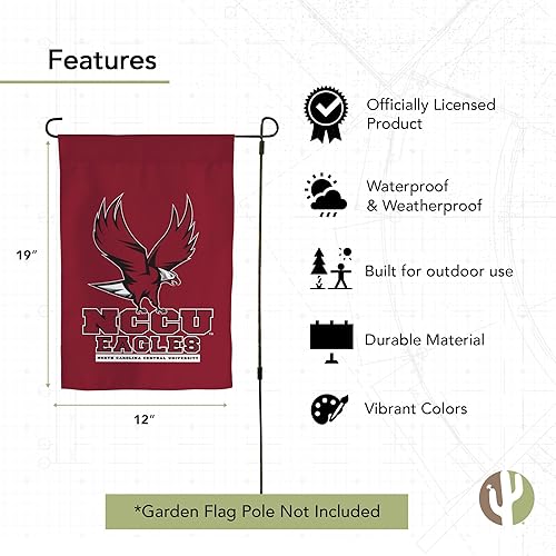 Miniatura 4 de Desert Cactus Bandera de jardín de la Universidad Central de Carolina del Norte NCCU Eagles Banner 100% poliéster (diseño C)