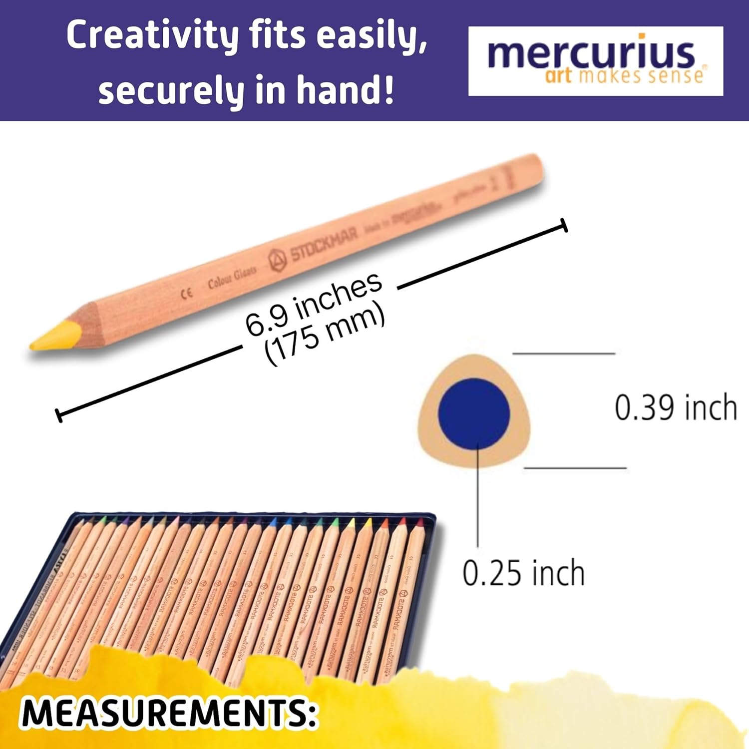 Mercurius Stockmar AMS Color Giants, Set of 24, Tin Case