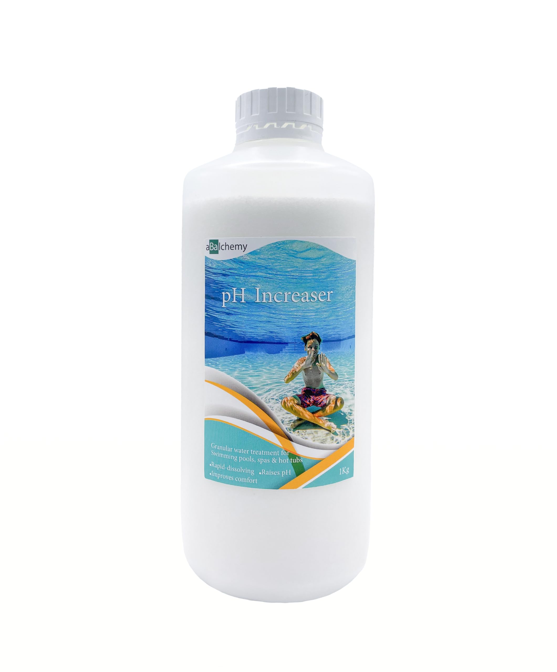 aBalchemy pH Increaser – Granular Water Treatment Chemical for Swimming Pools, Spas & Hot Tubs – pH Plus Balancer for Safe, Comfortable Water Chemistry (1x1KG)