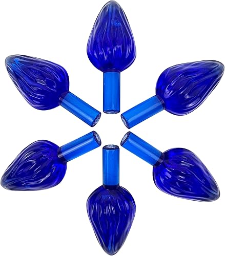 Miniatura 16 de National Artcraft® Luces grandes de cerámica para árbol de Navidad estilo giro de cristal, paquete de 25