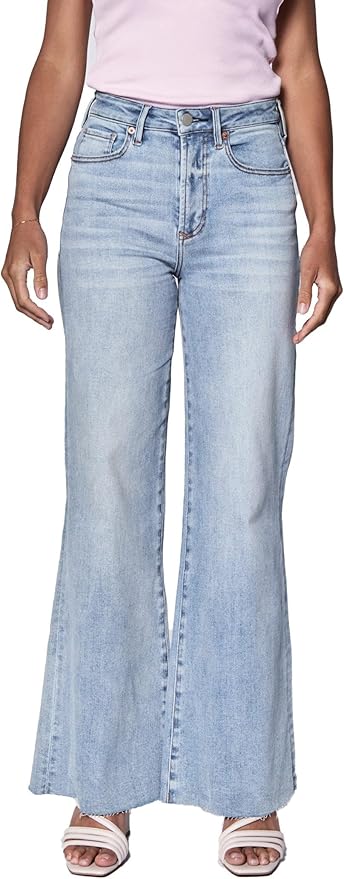 DEAR JOHN Fiona Wide Leg Women's Jeans High Rise Highwaisted Denim Classic Fit Full Inseam
