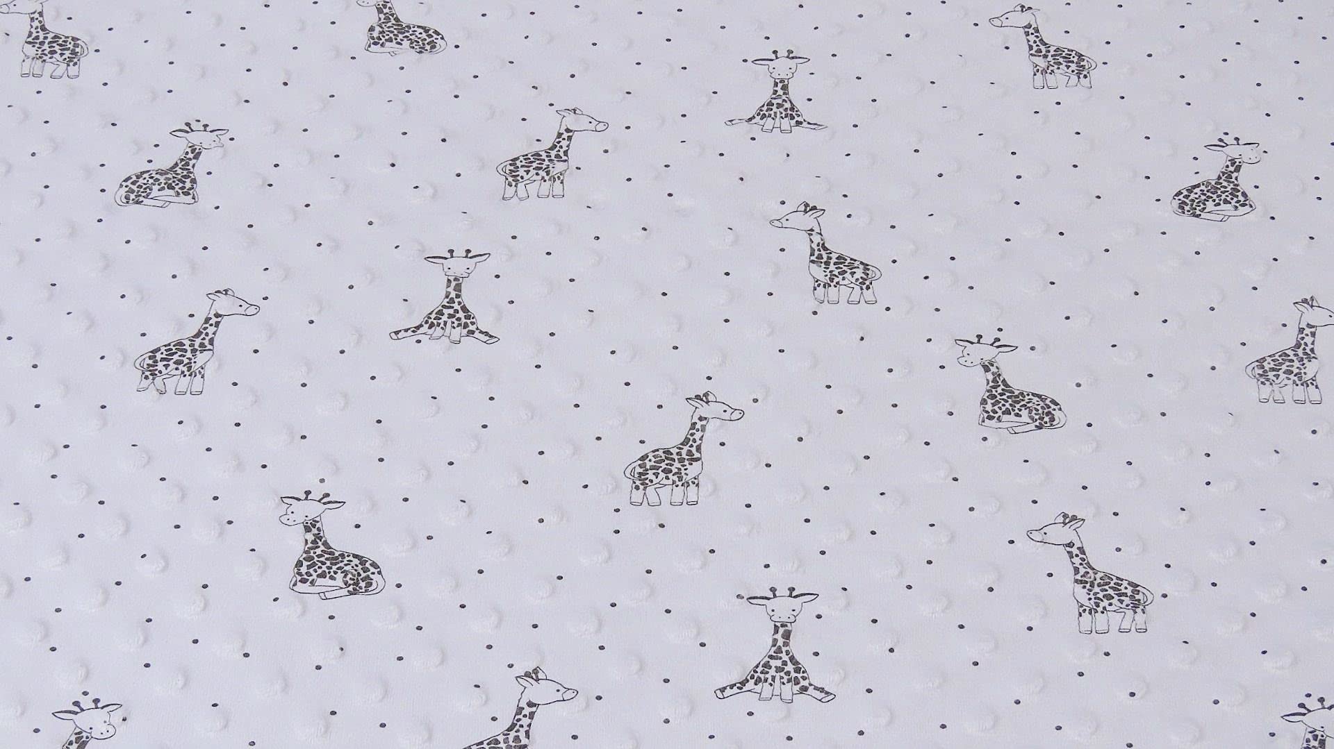 CRS Fur Fabrics Luxury DIMPLE Baby Cuddle Soft Fabric Material-Grey Giraffe, 1Mtr 150cmx100cm