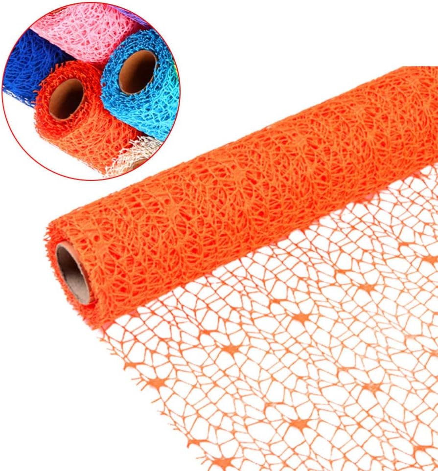 EXCEART Jacquard Mesh Gauze Roll 177.16X18.89In DIY Colorful Net Charm for Wedding Backdrop Curtain Kids School Craft Gift Wrapping Decoration