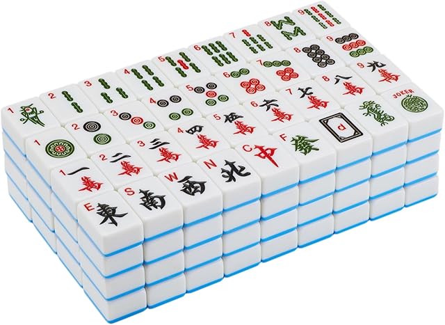 YINIUREN Large American Mahjong Set 1.6-inch Mahjong Tiles Melamine Mahjong Set
