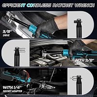 JUDANNA 3/8" Akkus Racsnis Kulcs Makita 18V 80Nm Dugókulcs Szett 7 Részes Adapter Nélkül Akkumulátor 4