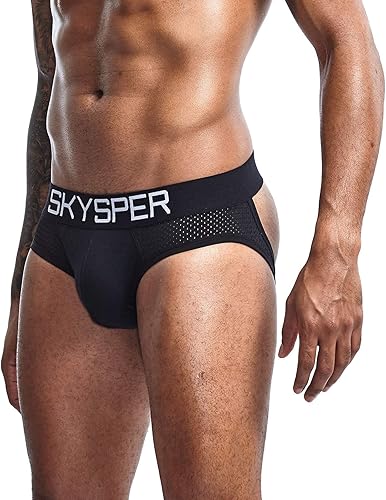 Miniatura 4 de SKYSPER Suspensorio de malla transpirable para hombre, 2 piezas, 3 piezas, 4 piezas, ropa interior masculina, partidarios atléticos para hombres