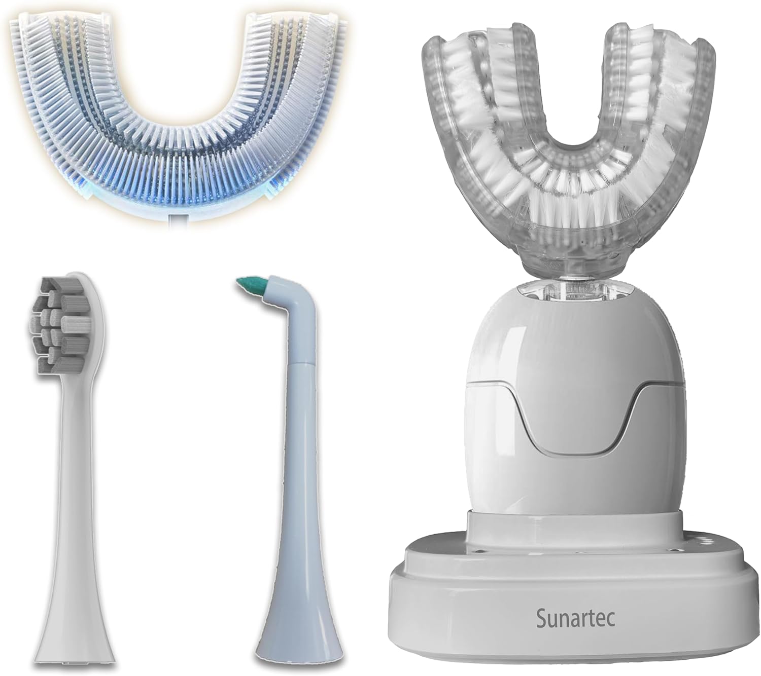 360° U-Shaped Automatic Sonic Toothbrush for Adults, Suitable for People with Limited Mobility Original Newupgrade Electric Toothbrushes, Multiple Brush Heads Options,IPX7 Waterproof