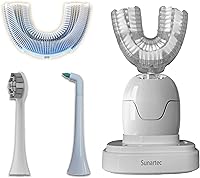 Vista 8 de Cepillo de dientes en forma de U de 360°, cepillos de dientes eléctricos sónicos para adultos, múltiples opciones de cabezales de cepillo, IPX7