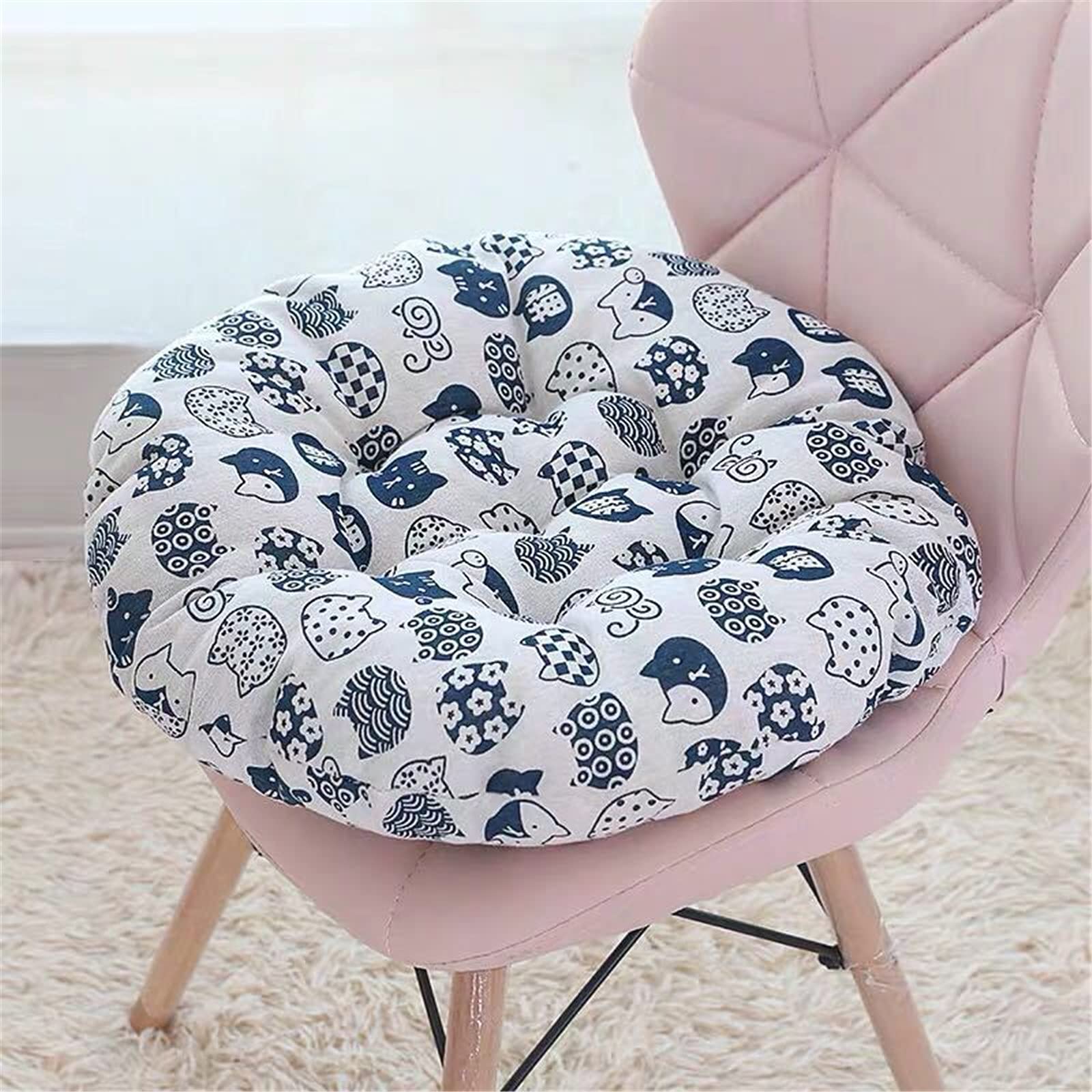 FANSU Coussin De Chaise Rond, Style Moderne Galette De Chaise Lin