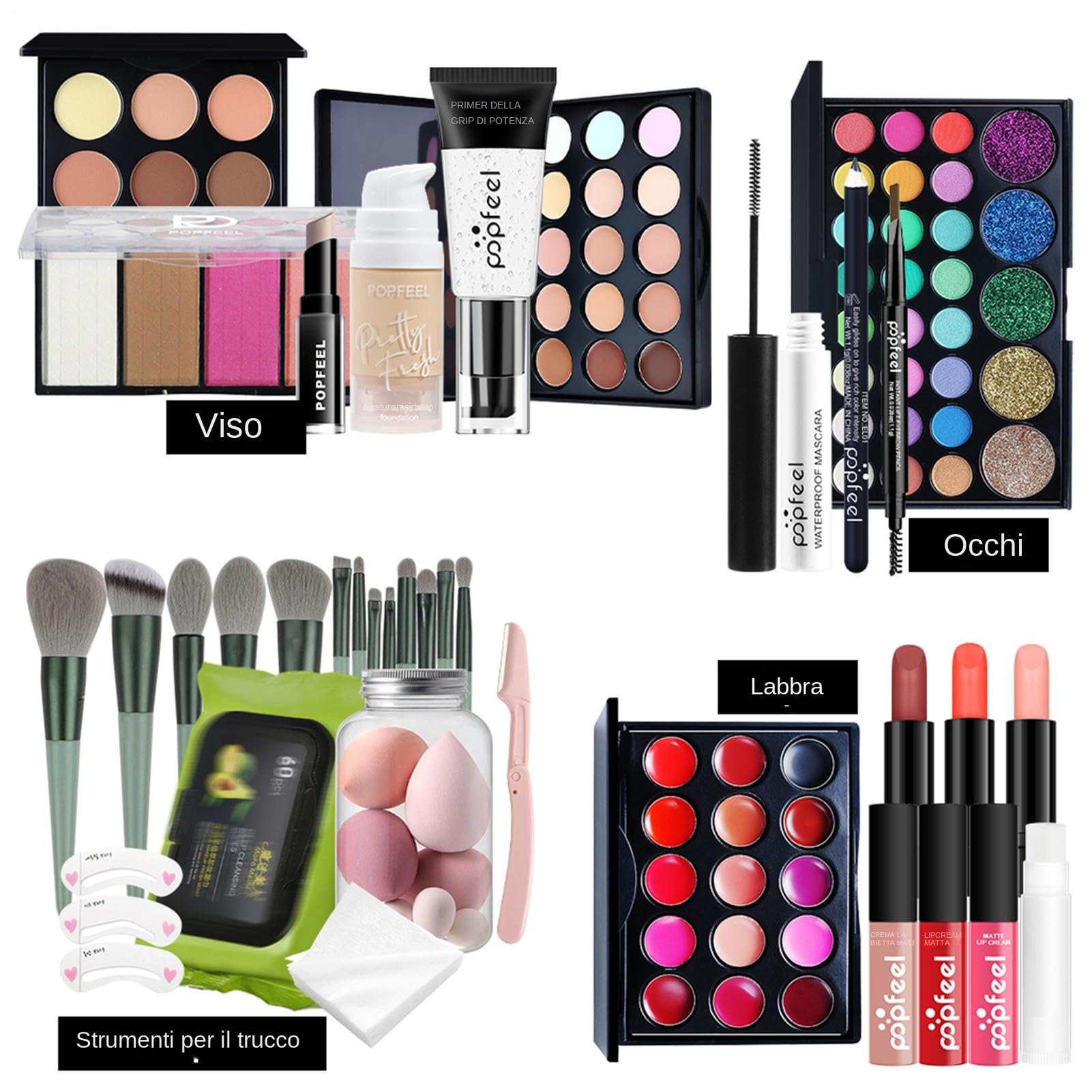 Komplettes Make-up-Set für Damen, Reise-Make-up-Set | Beauty