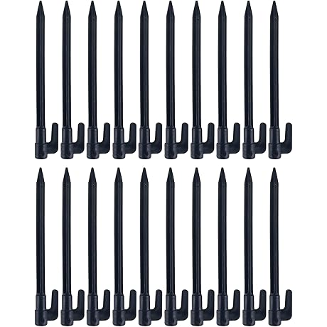 Heavy Duty 20-Piece Plastic Lawn Stakes for Volleyball
