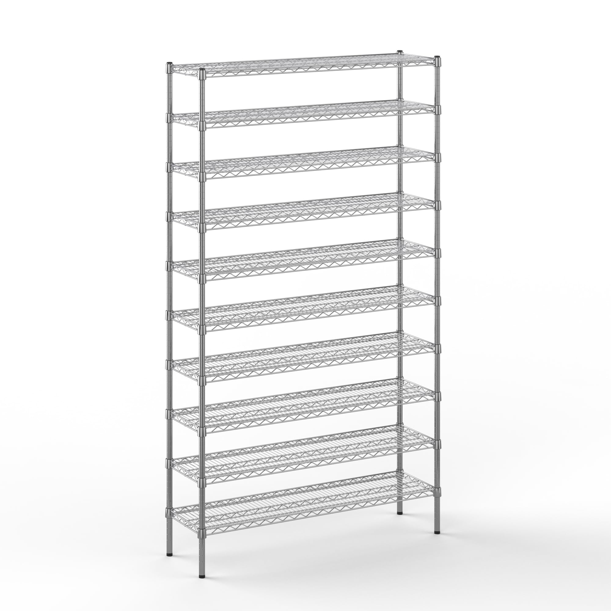 14" Deep x 48" Wide x 86" Height Wire Shelving Kit | 10-Tier | NSF Commercial Storage Rack Unit