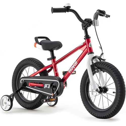 RoyalBaby Freestyle Kids Bike 12 14 16 Inch with Training Wheels, 18 Inch with Kickstand, Bicycle for Ages 3-10 Years Boys Girls