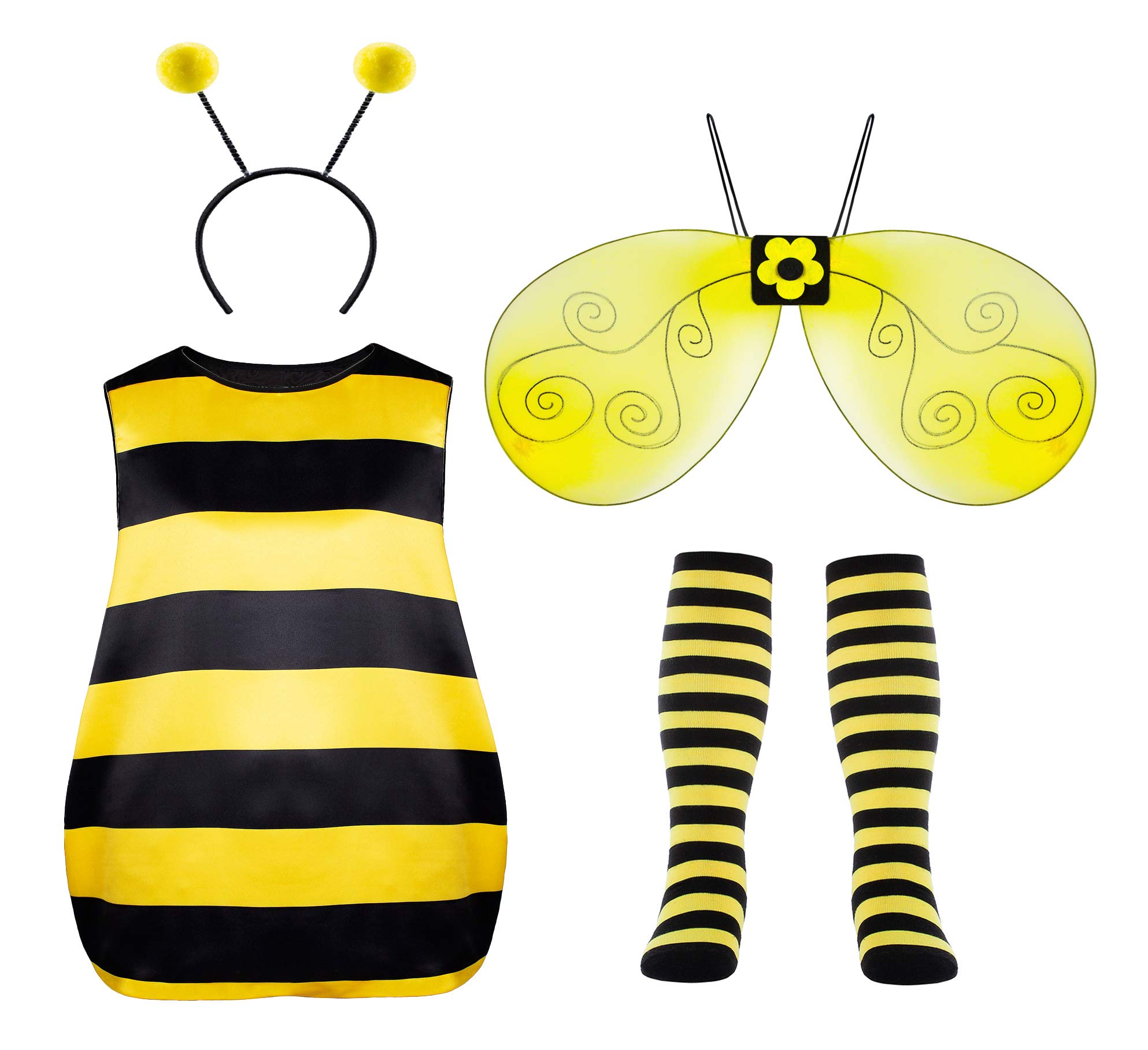 SeawhisperSeawhisper Bee Costume Adult bumble Bee Costumes for Women Plus Size Halloween Costumes 12 14