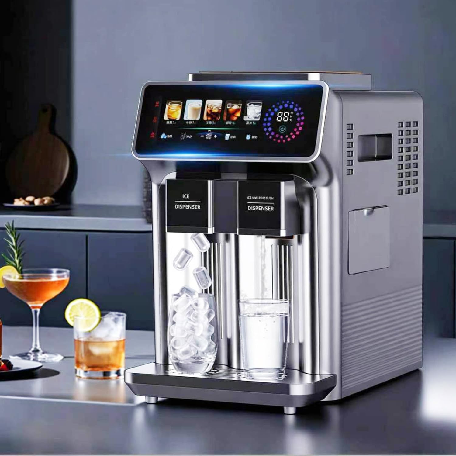 Large Capacity Ice Makers Countertop, 3-in-1 Countertop Ice Maker Machine