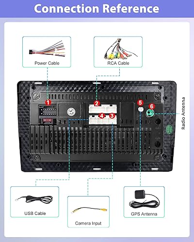Miniatura 9 de Podofo Carplay Android Auto2+64G Estéreo de coche para Ford EscapeKugaMazda Tribute 2007-2012, 9 pulgadas IPS pantalla táctil receptor de radio de