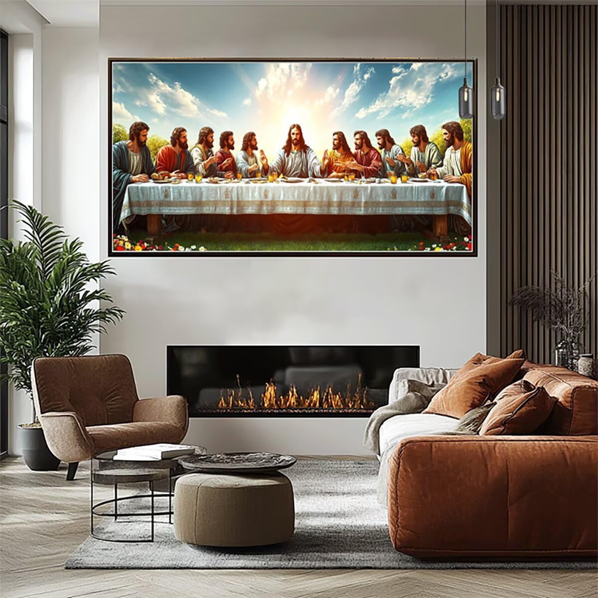 Paint by Numbers Kit for Adults Beginner, The Last Supper Paint by Number, DIY Canvas Arts and Crafts for Adults Oil Painting kits for Home Wall Decor, Gifts for Women 20x40 in (No Frame) Model-0484