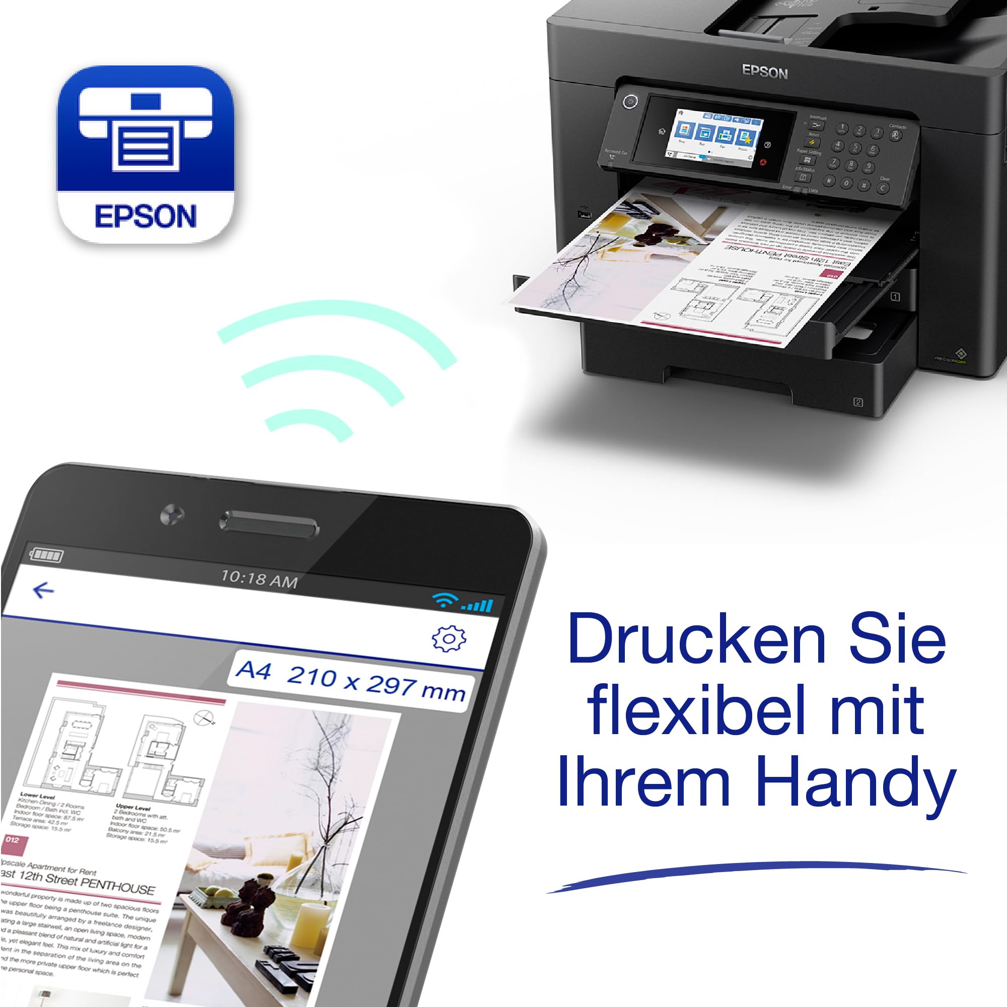 Epson Workforce WF-7840DTWF A3+ kabelloser Multifunktions-Tintenstrahldrucker inkl. 3 Monaten kostenloser Tinte mit ReadyPrint Flex-ABO* – Bild 8