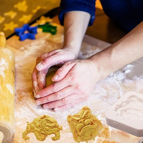 Miniatura 4 de Moldes de fondant de silicona French Bulldog 2 piezas, moldes epoxi hechos a mano para decoración de tartas, chocolate, caramelo, goma de mascar de