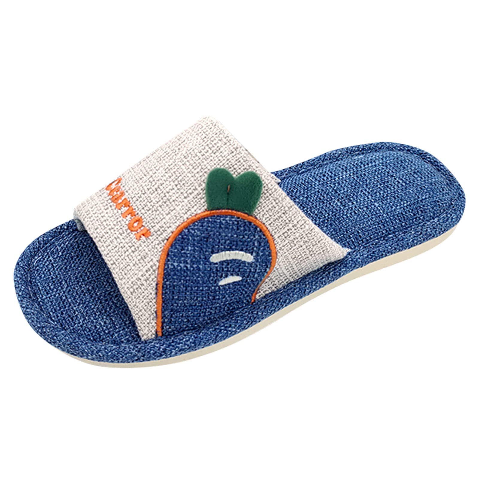 Men and Women Slippers Home Slippers Indoor Slip Slippers Creative Radish Soft Bottom Cotton Slippers Mens Slippers Blue