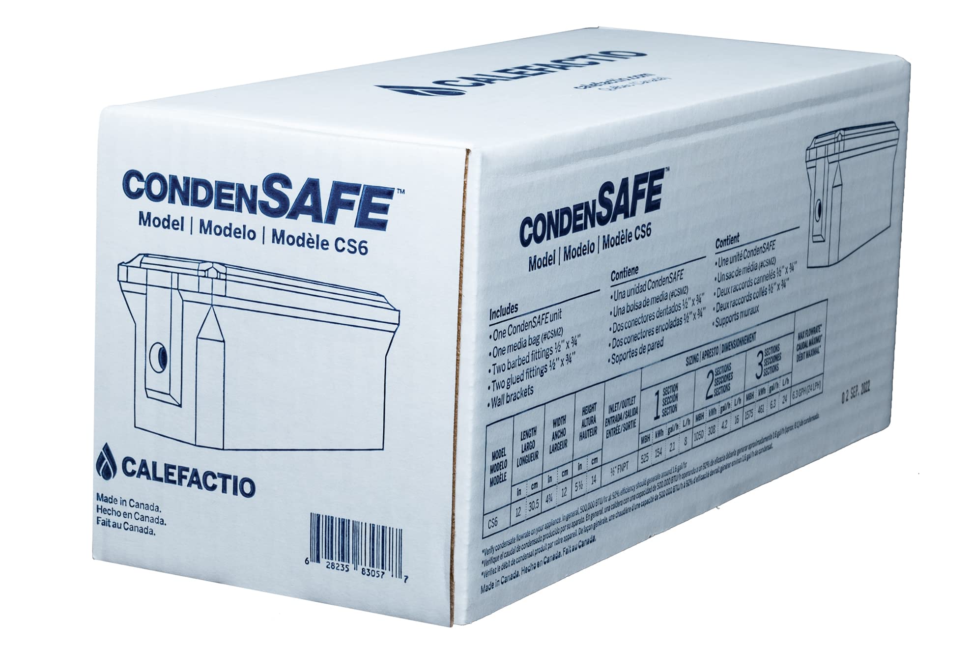 Amazon.com: Calefactio CS6 CondenSAFE Condensate Neutralizer Kit 2.1-6.3  GPH 525-1575K BTU : Industrial u0026 Scientific