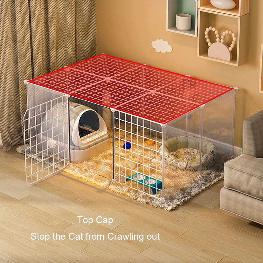 Gabbia per gatti, recinto per animali domestici, fai da te, combinazione gratuita, recinti per gatti, gabbie per gatti in ferro pieghevoli, porta di isolamento per la casa al chiuso, per can