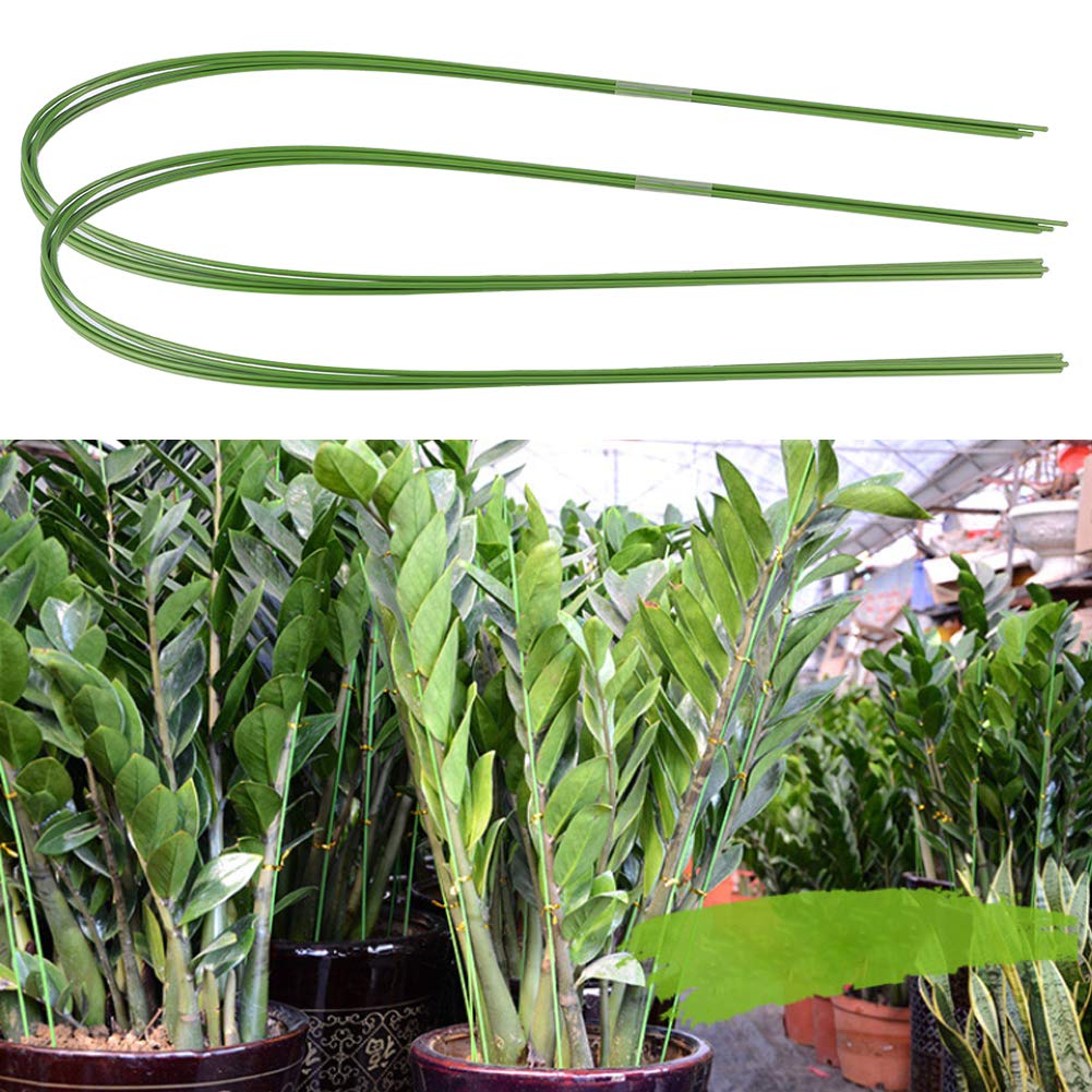 Jenngaoo 12Pcs Cerchio a Tunnel per Serra da Giardino, 120x3.2mm Serra Flessibile Case Supporto per Piante da Fiore Telaio con Rivestimento in plastica Filo di Ferro per Tessuto da Giardino