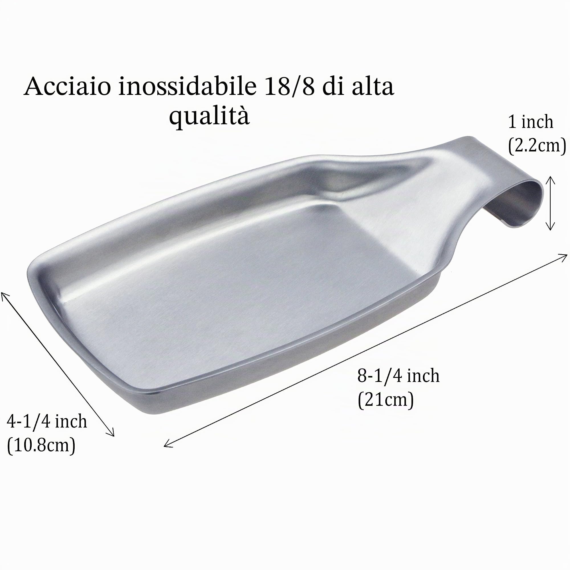 MSY BIGSUNNY poggia cucchiaio per cucina, durevole in acciaio INOX spazzolato 18/8