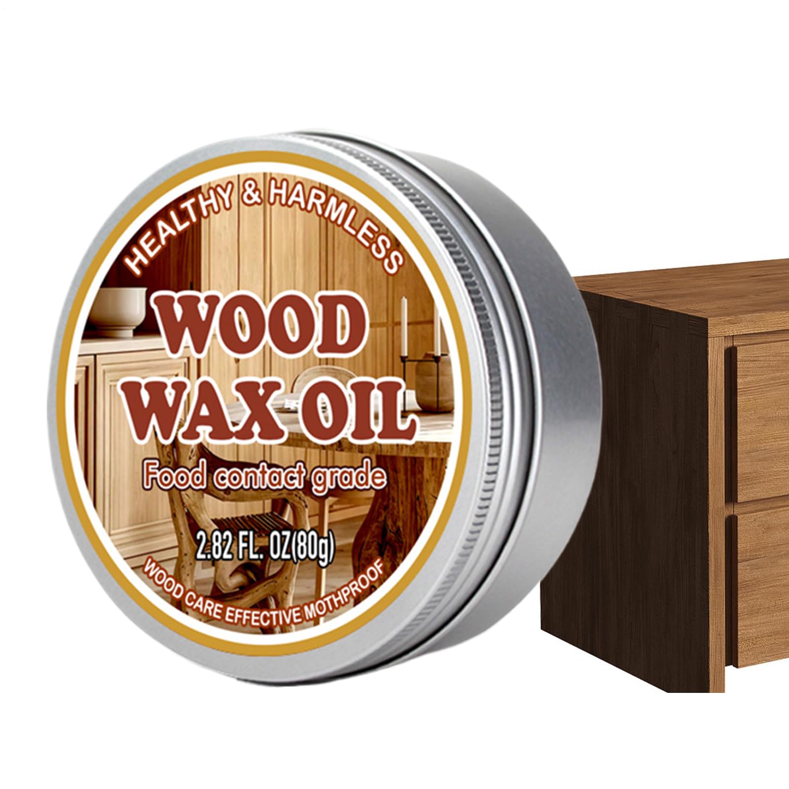 Wosk do drewnianych desek do krojenia - produkt do pielęgnacji deski do krojenia | Naturalna pielęgnacja mebli i szuflad 80g