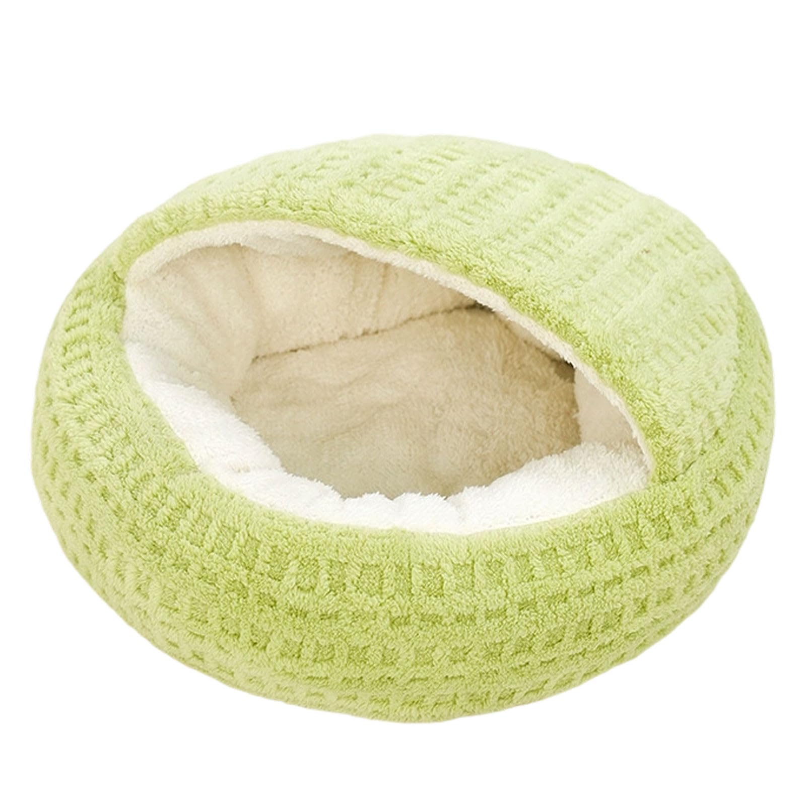 Cat Bed for Indoor Cats, Calming Cozy Cave with Self-Warming Plush, Entire Bed Machine Washable & Anti-Slip Base, Breathable Pet Bed for Small Cats&Dogs All Seasons (B, S)