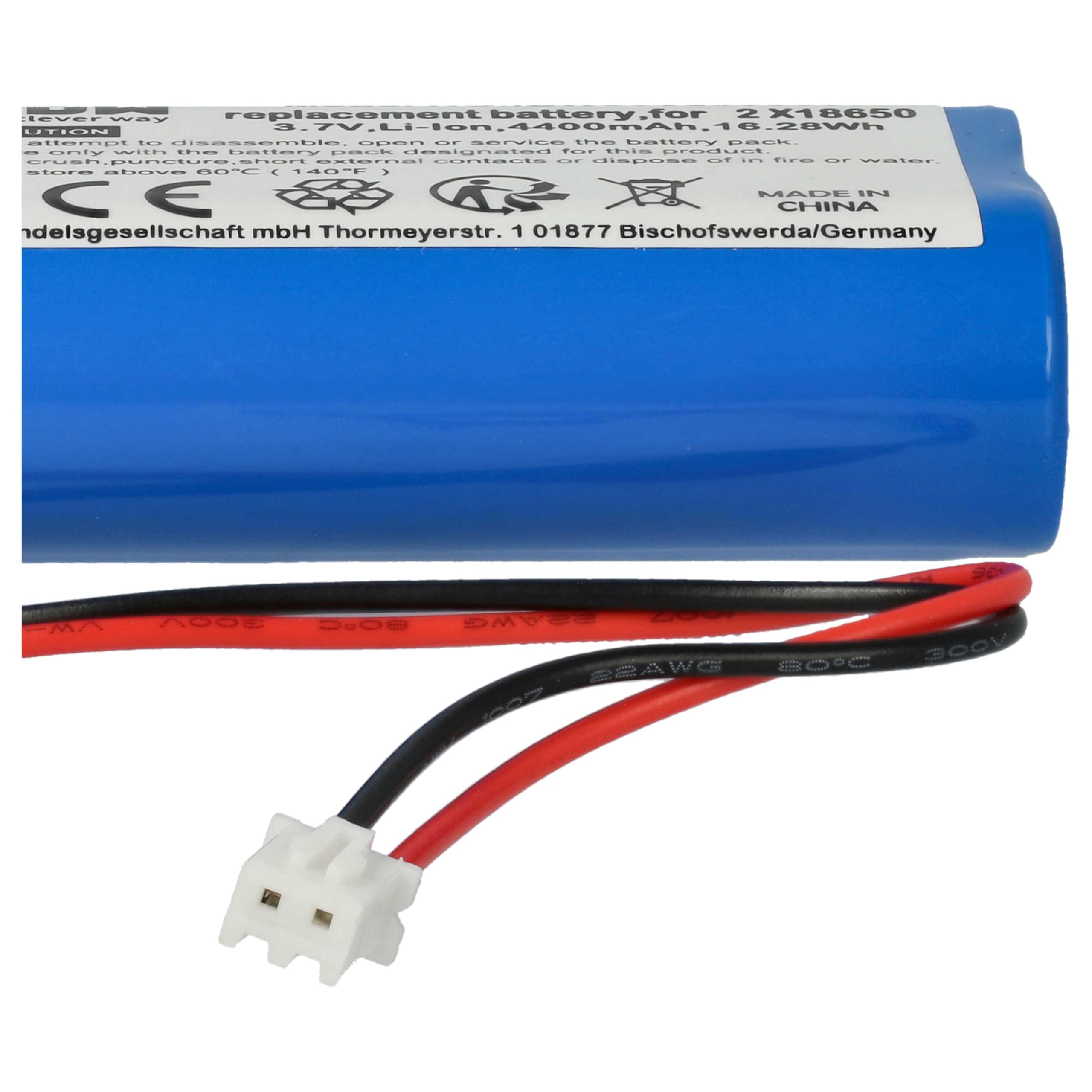 vhbw 5x batteria compatibile con Zafferano Poldina, Olivia Pro, Poldina Pro lampada da tavolo, da comodino (4400mAh, 3,7V, Li-Ion)