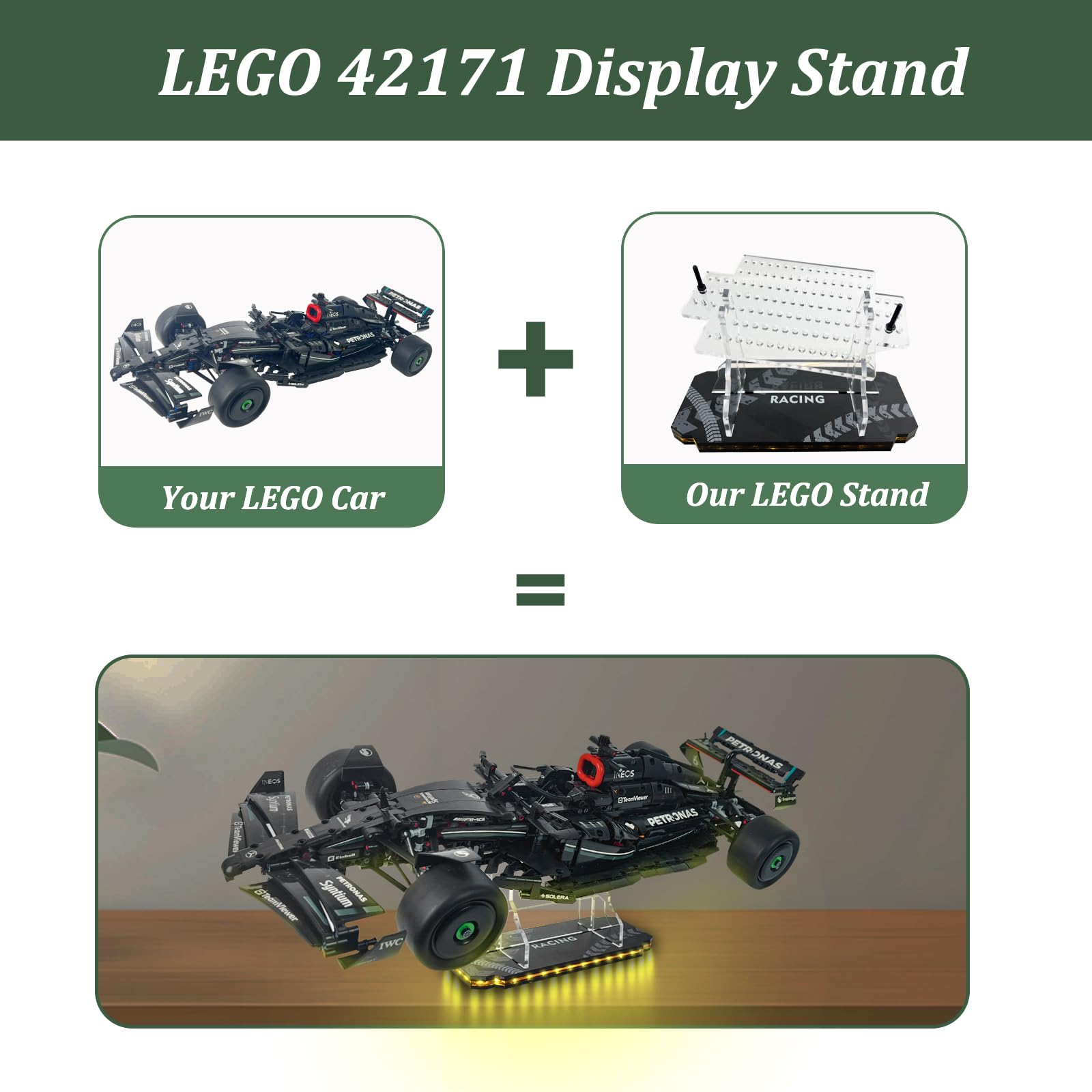 Amazon.com: Acrylic LED Display Stand for LEGO Technic F1 Cars
