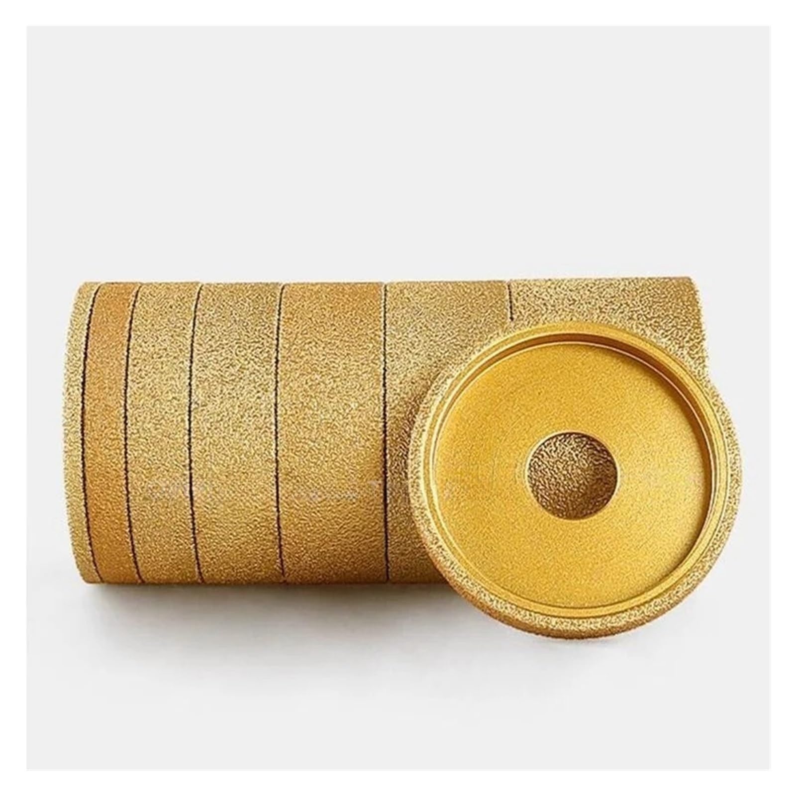 Discos de diamante,Discos de corte,Muelas abrasiva Disco de amolar con perfil de borde semirredondeado de forma paralela, de 3 pulgadas/75 mm, diámetro interior de 20 mm, soldado al vacío(50mm)