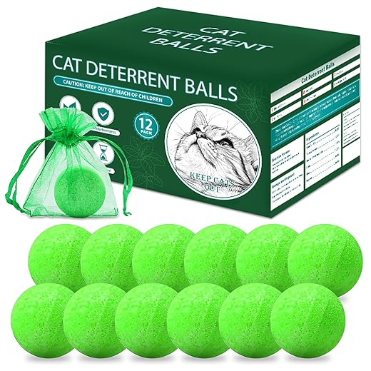 Cat Repellent Outdoor to Keep Cats Away (12Pack) Natural Peppermint Oil Cat Deterrent Outdoor and Indoor (Green)
