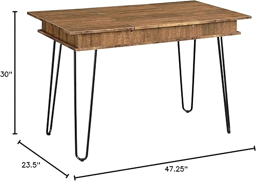 Miniatura 3 de Coaster Home Furnishings Sheeran - Escritorio de 4 almacenamientos ocultos color ámbar 4725 pulgadas de profundidad x 235 pulgadas de ancho x 30