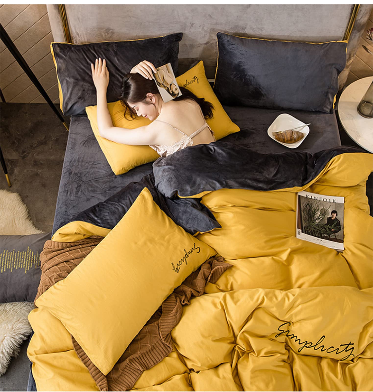 Amazon｜キングサイズの布団カバーセット,寝具セット寝具には羽毛布団