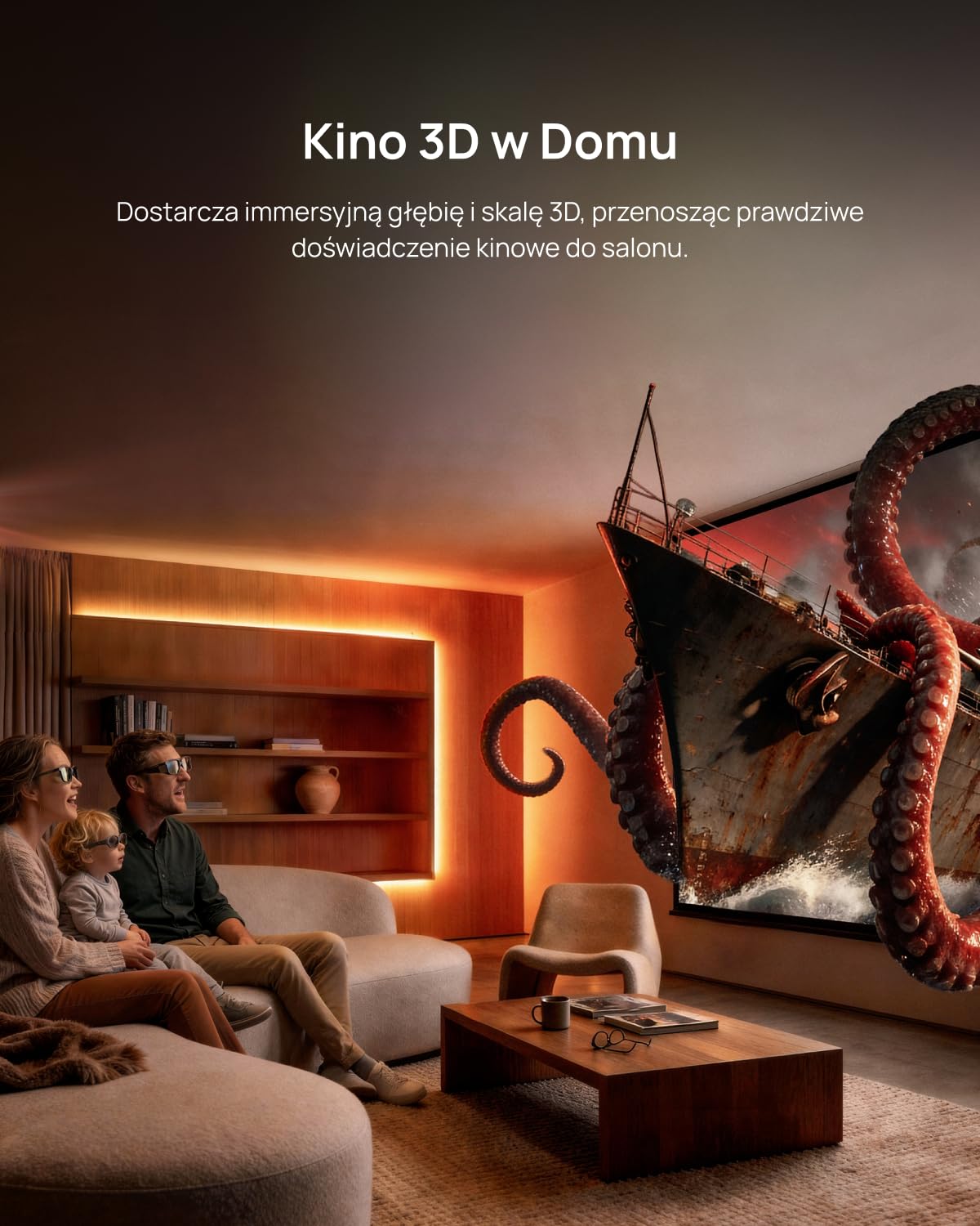 XGIMI TITAN Noir Projektor 4K Triple Laser,4800 ISO,7000:1