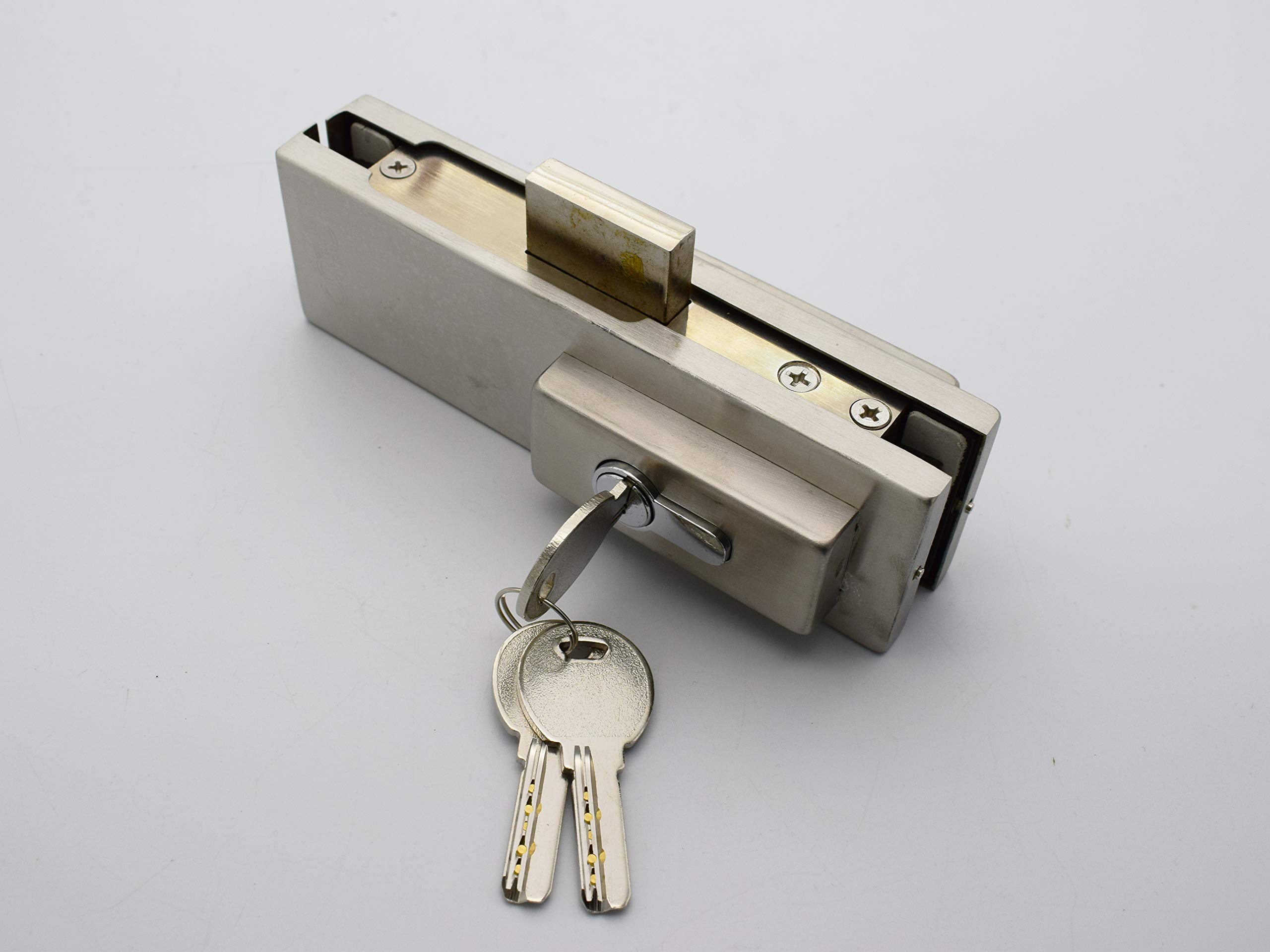 RAB Stainless Steel Patch Lock with Computer Keys for Glass Door Patch Fitting (Code:- 31820)-picture-15