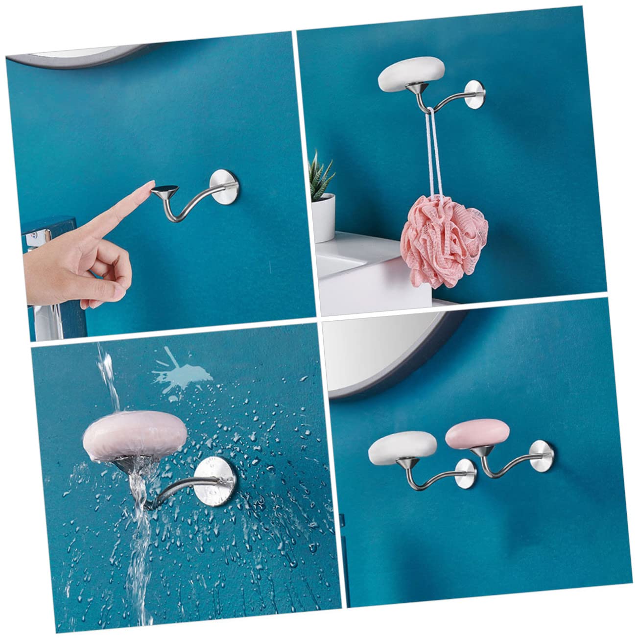 Ciieeo 3 Pz portasapone magnetico portasapone cucina portasaponi per doccia accessorio da bagno contenitore magnetico per sapone a ventosa per parete doccia