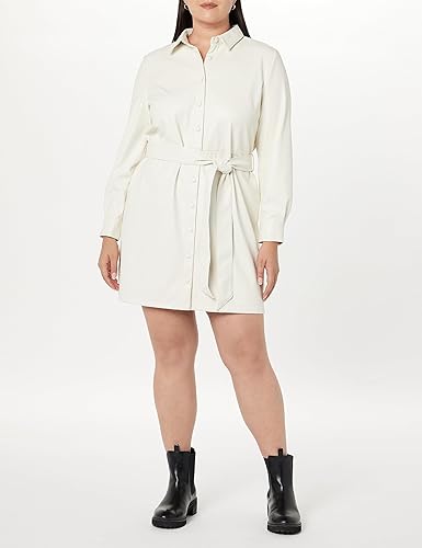 Vista 5 de The Drop Women's Sam Vegan Leather Shirtdress