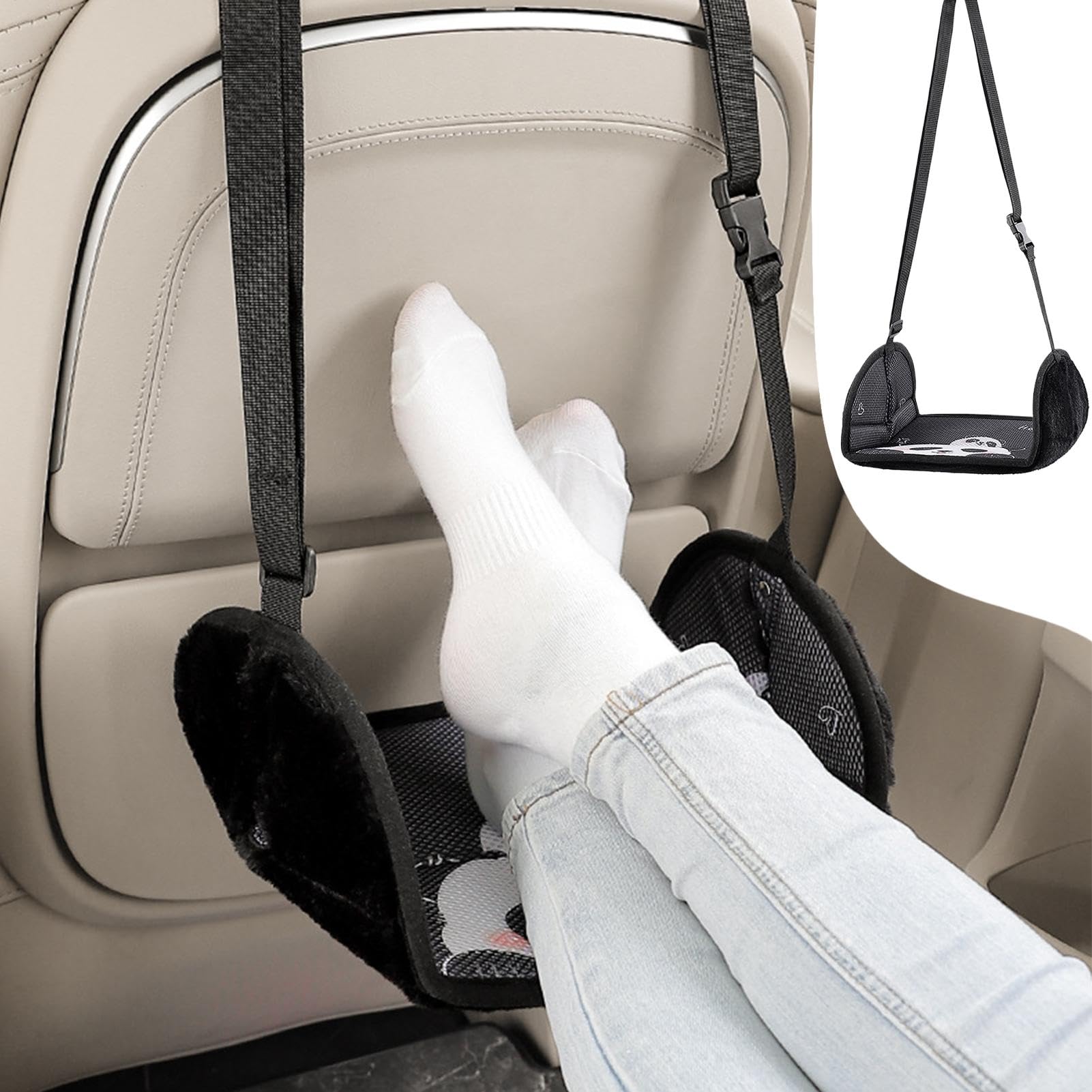 Hamaca Para Pies De Coche, Reposapiés Para Viajes En Coche Para Niños Pequeños, Reposapiés Ajustable Para Colgar En Avión, Reposapiés Para Asiento De Coche De Avión, Bonita Hamaca Para Pies Para Viaje
